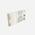 Abstract Two Panel Oil Paintings With Geometric Lines And Neutral Tones For Wall Decor