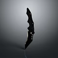 Tactical Black Knife With Unique Design Ergonomic Handle And Sharp Blade