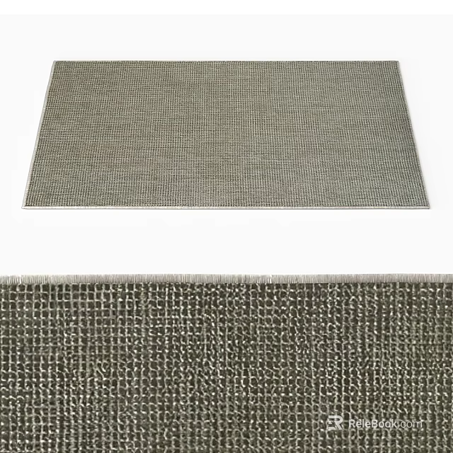 Square Carpet With Grid Pattern And Woven Texture For Home Decor Use 3d model