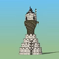 Unique Tower Like Hotel Building With Spiral Design And Castle Inspired Top