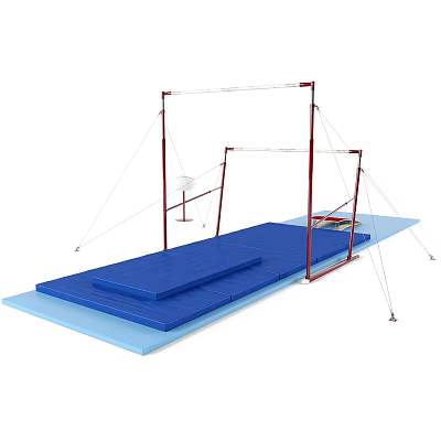 Gymnastics equipment uneven bars 3d model Gymnastics equipment uneven bars 3d model