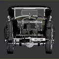 Vintage Classic Car With Brown Black Exterior Convertible Top And White Wall Wheels