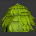 Fresh Green Leaf Like Hemispherical Food With Natural Organic Surface Structure
