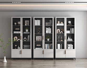 Bookcase Storage Cabinet 3d model