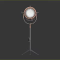 Vintage Studio Light With Metal Tripod Stand And Copper Finish Design