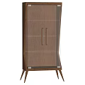 Modern Wooden Decorative Cabinet With Sleek Legs And Storage Doors