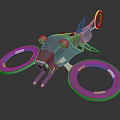 Advanced Metallic Mechanical Device With Circular Rings And Spherical Components