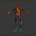 Stylish Daily Life Clothing Essentials Black Jacket Red T-shirt Brown Pants And Boots