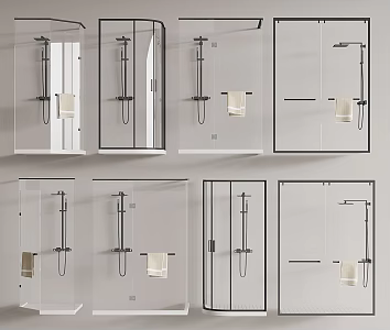 Shower Partition Shower 3d model