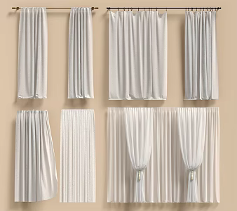 Modern Screen Curtain 3d model