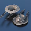 Handmade Woven Straw Hats with Decorative Feathers and Classic Brim Design