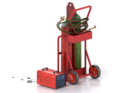 Welding Equipment Industrial Equipment Welding Oxygen Cylinder 3d model