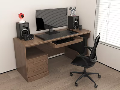 Office Furniture Solid Wood Desk Jewelry Furniture Lamps 3d model