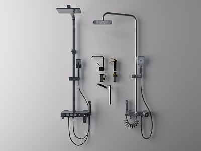 Modern shower faucet 3d model