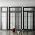 Modern floor-to-ceiling windows floor-to-ceiling window combination 3d model