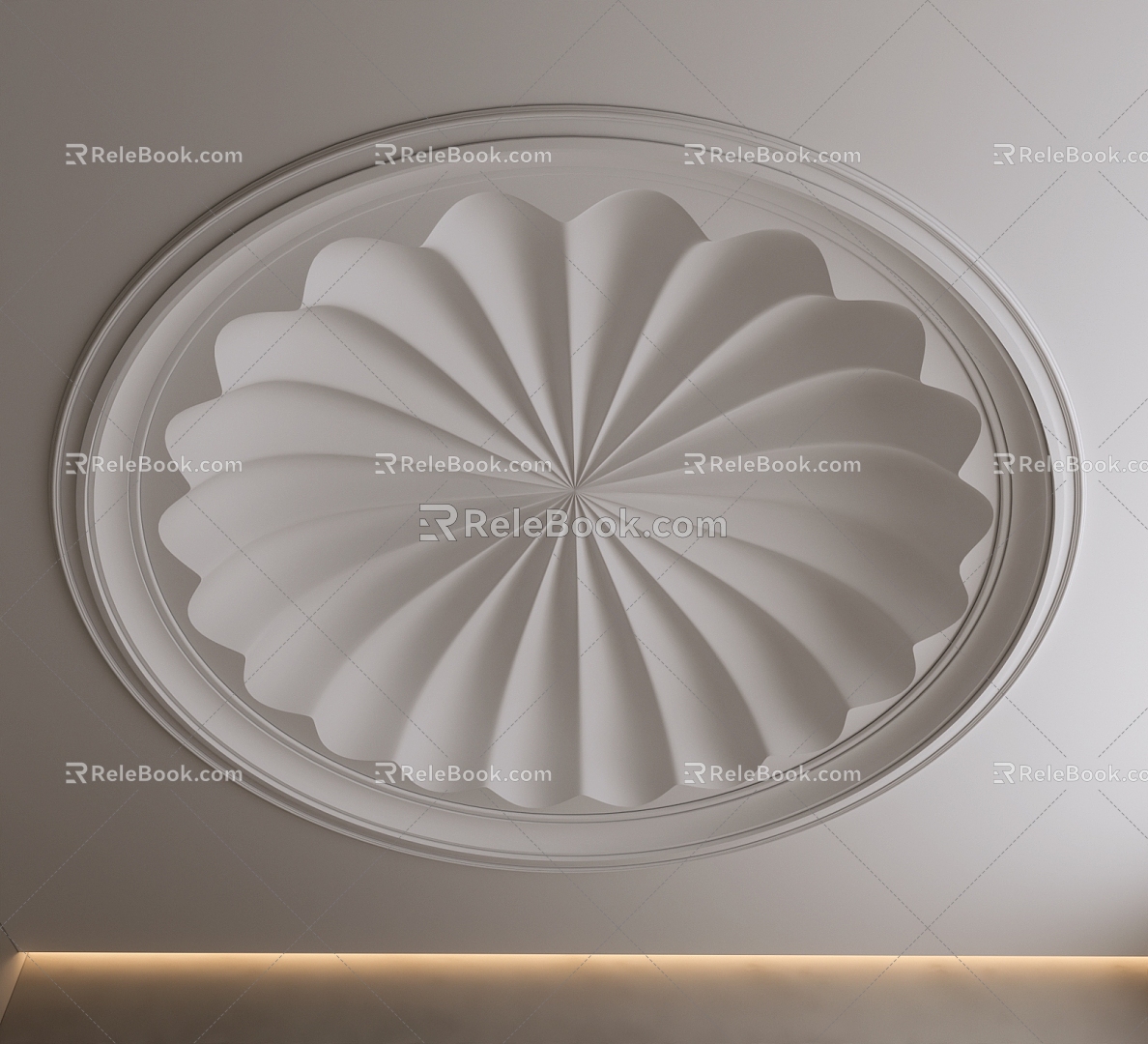 French European-style Ceiling French-style Arched Round Ceiling Special-shaped Ceiling 3d model