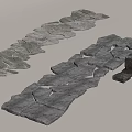 stone path bluestone path 3d model
