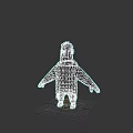 3D Animated Game Character With Black Coat And Sunglasses Stylish Design