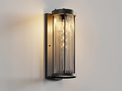Modern Wall Sconce With Metal Frame And Glass Shade For Indoor Wall Lighting 3d model