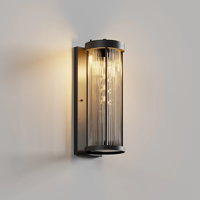 Modern Wall Sconce With Metal Frame And Glass Shade For Indoor Wall Lighting 3d model