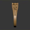 Golden Ring With Intricate Engraved Patterns And Elegant Design Details