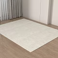 Modern Cream Carpet Living Room Carpet Striped Carpet Plush Carpet Geometric Carpet Animal Stool 3d model