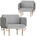 Missana leisure single sofa 18 3d model