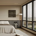 Modern Minimalist Bedroom Interior Design With Large Bed Bedside Tables Lamps Wardrobe And Decorative Rug
