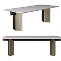 Calligaris modern dining table large board table multi-person dining table rectangular dining table 3d model