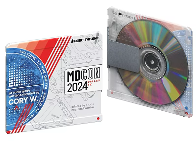 MDCOM 2024 Mobile Digital CD Case Featuring Colorful Disc And Cory W Design 3d model