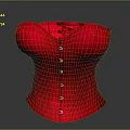 Stylish Red Corset With Metal Buttons For Daily Fashion And Comfortable Wear