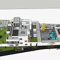 Modern Garden Landscape Design With Architectural Structures Water Features And Greenery