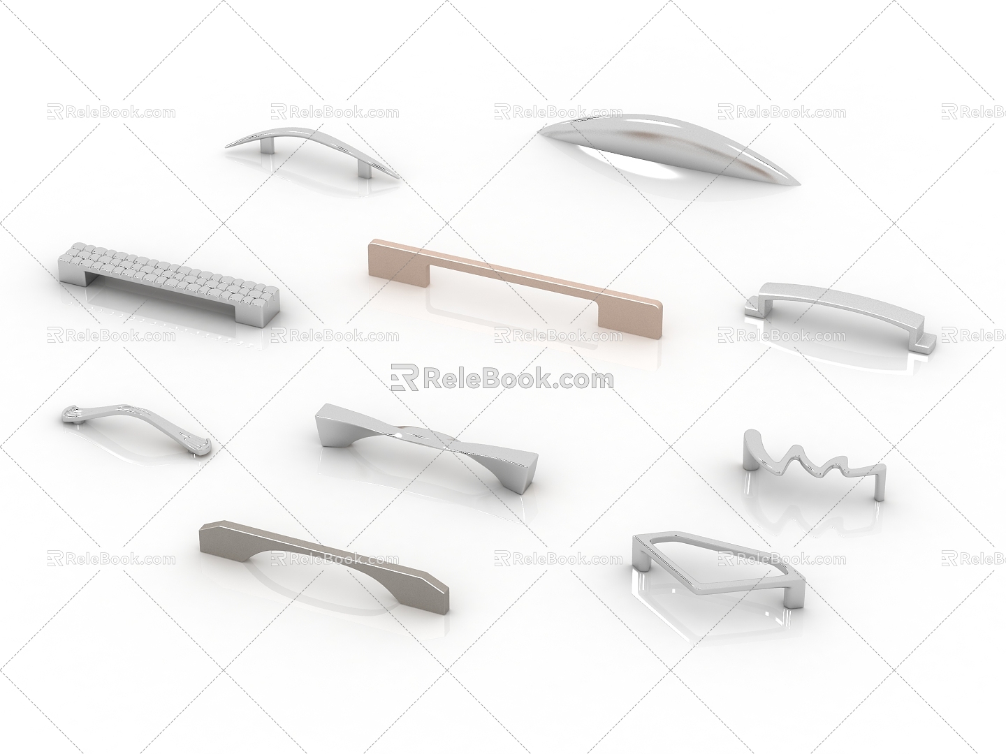 Modern hardware handle classical handle 3d model