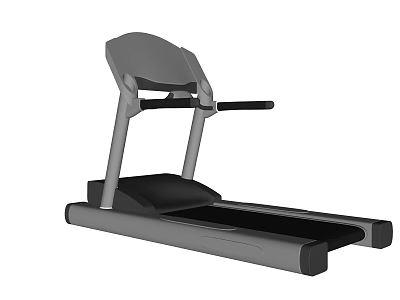 Modern Electric Treadmill for Home Gym with Display Screen and Ergonomic Handles 3d model