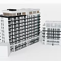 Modern Multi Storey Office Building With Contemporary Glass Facade And Balconies