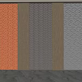 Modern Wall Panels In Three Styles With Geometric Patterns And Lighting