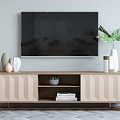 Nordic TV Cabinet TV Vase Ornaments Combination 3d model