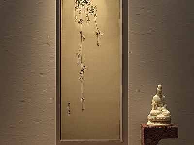 New Chinese Zen Hanging Paintings Vertical Hanging Paintings Hallway Hanging Paintings model