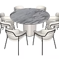 Dining table and chair combination 3d model