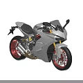 Sleek Silver Sport Motorcycle With Red Wheels And Black Seat Design