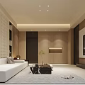 Modern Living Room Design With White Sofa Green Armchair Coffee Table Artwork And Bookshelf