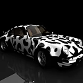 Vibrant Green Vintage Sports Car With Sleek Body And Round Headlights