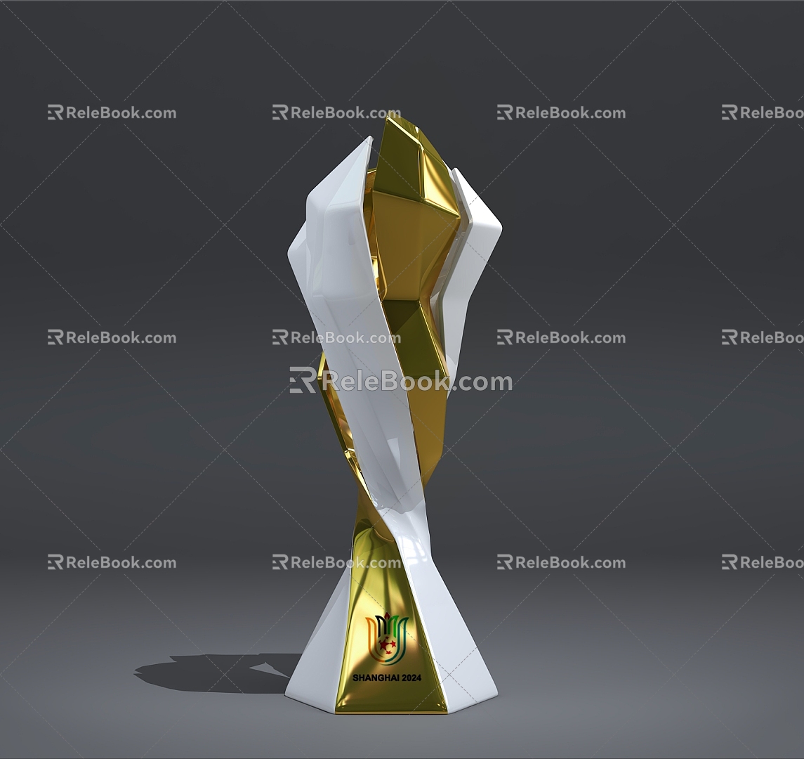 Competition Trophy Concept Magnolia Shape Trophy Super Fine Ornaments 3d model