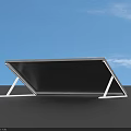 Modern Solar Panel Structure With Metal Stand And Solar Cell Array Design 3d model