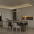 Modern Living Dining Room With Beige Sofa Black Coffee Table Large Window TV And Plants