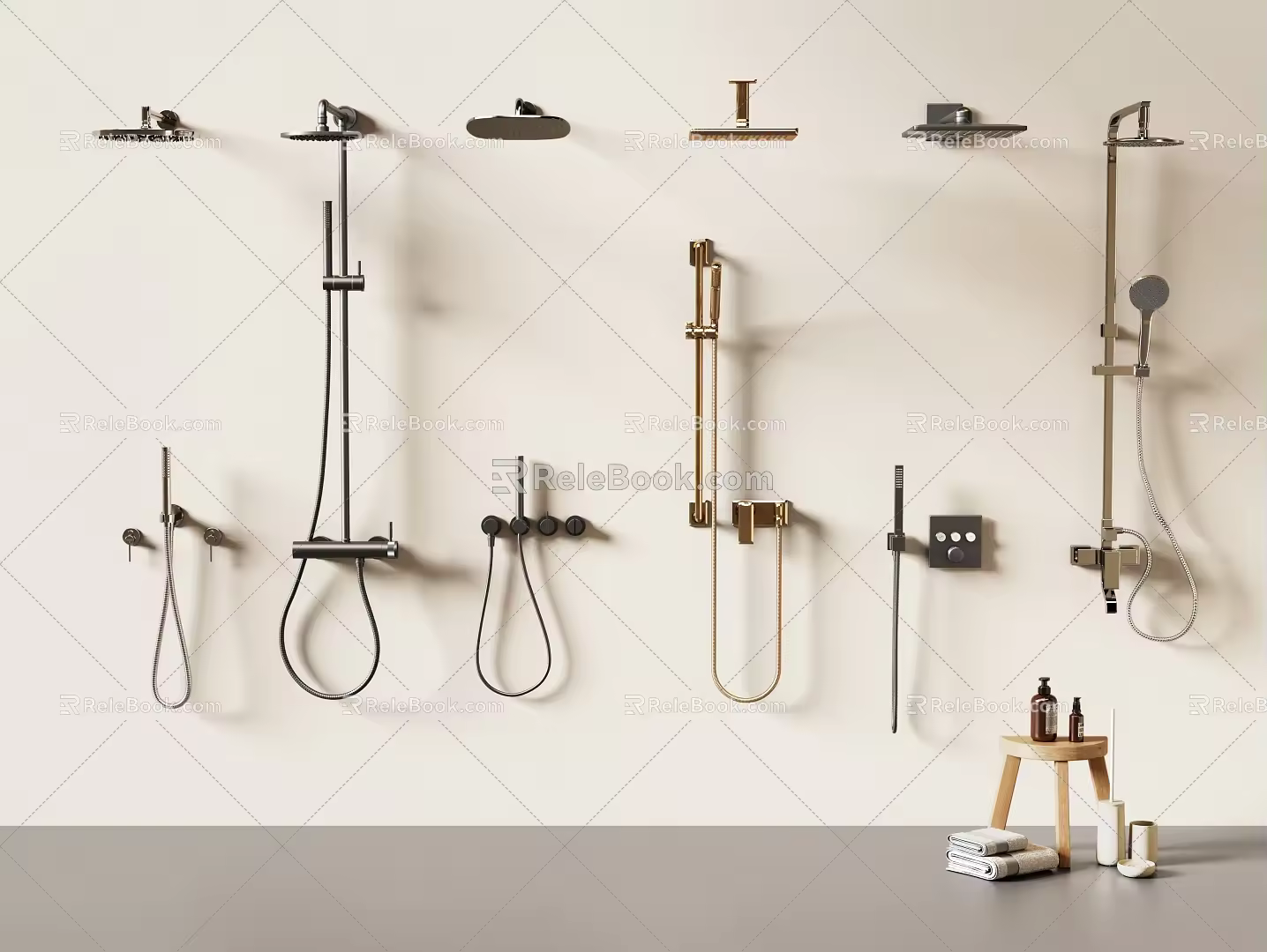 Shower combination 3d model