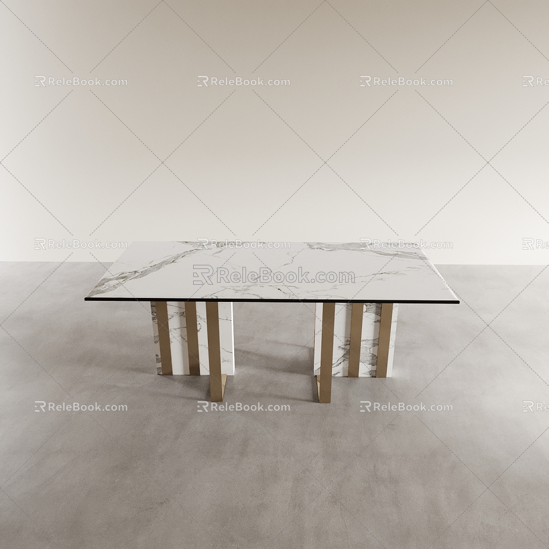 Dining Table Tea Table Office Desk Long Table Square Table 3d model