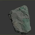 High Quality Natural Green Raw Stone With Detailed Textured Surface And Rough Edges