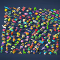 Colorful Various Educational Kids Toys With Letters Animals Fruits And Vehicles