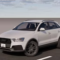 White SUV With Modern Exterior Design And Black Wheels On Road